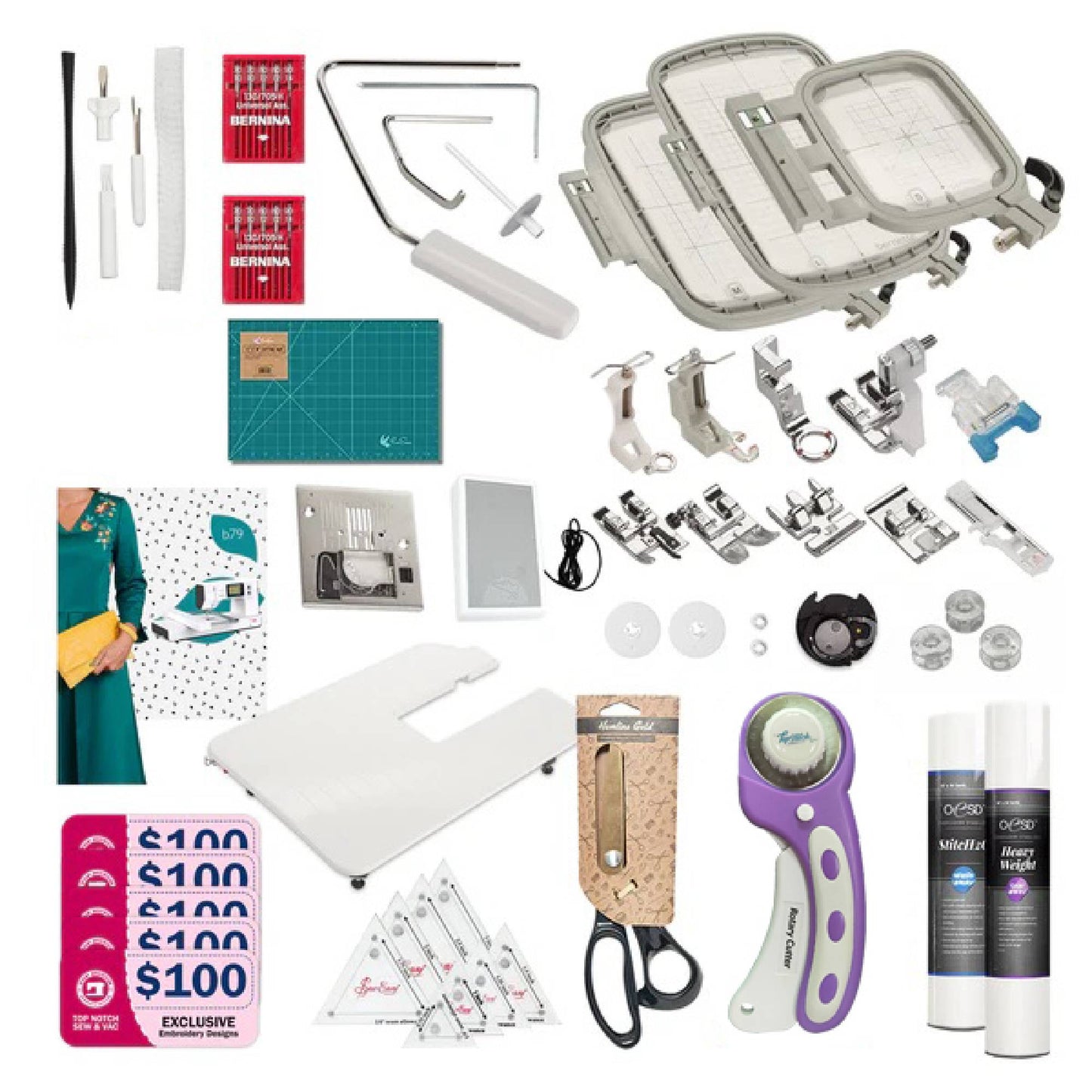 Bernette B79 Sewing & Embroidery Machine Deluxe Bundle