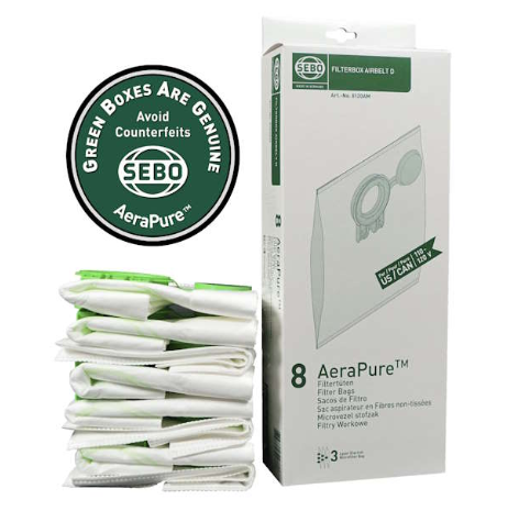 SEBO Airbelt D Ultra 3-Ply AeraPure Filter Bag - 176 pack