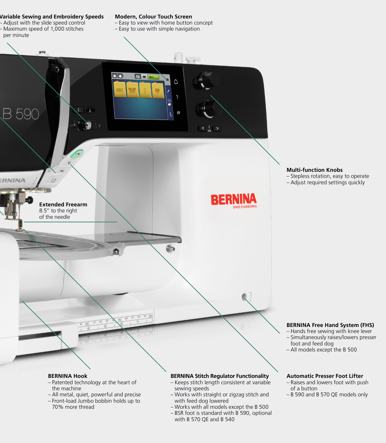 Bernina 540 Sewing, Quilting, & Embroidery Machine