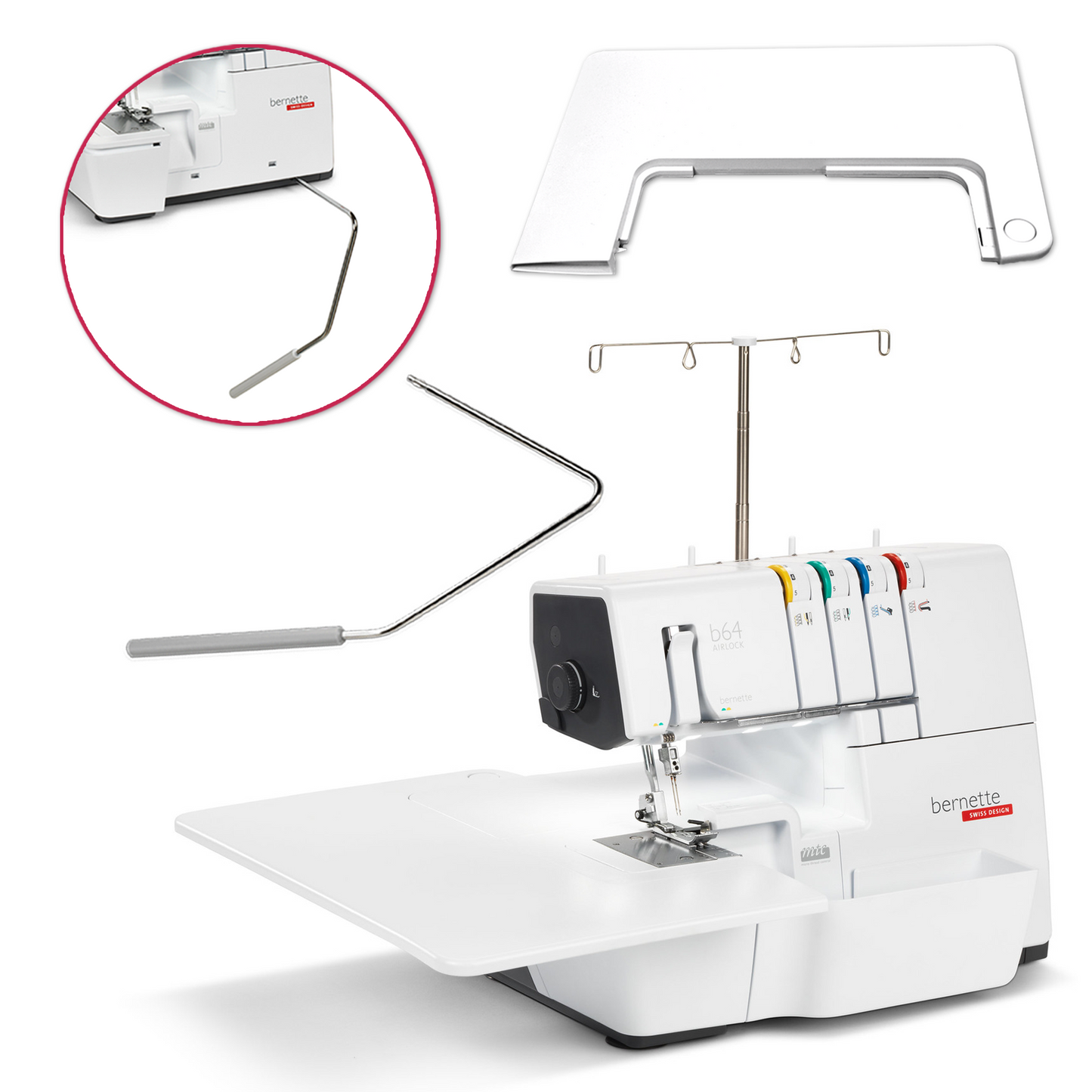 Bernette B64 Airlock Air Threading Serger Machine table