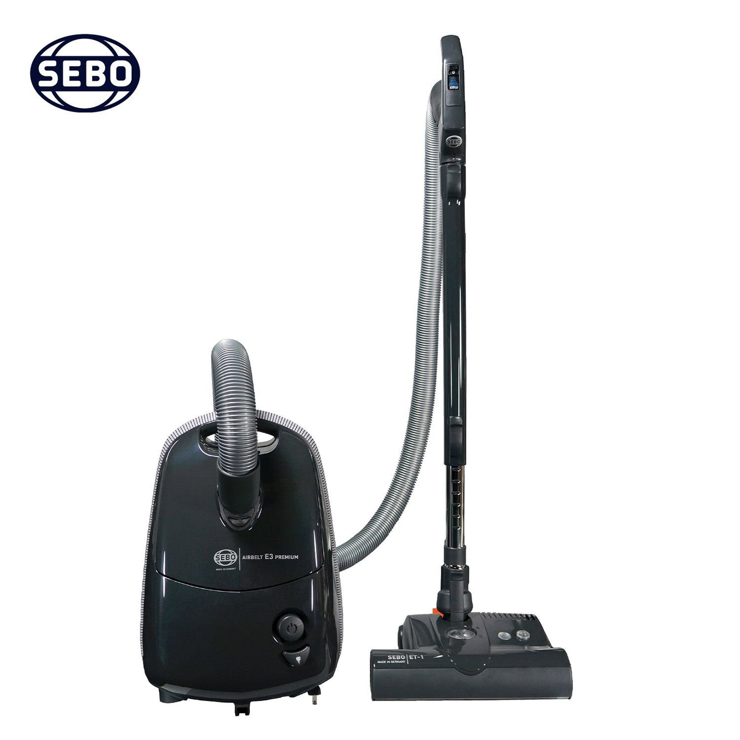 SEBO Airbelt E3 Premium Canister Vacuum Cleaner 91643AM (Graphite)