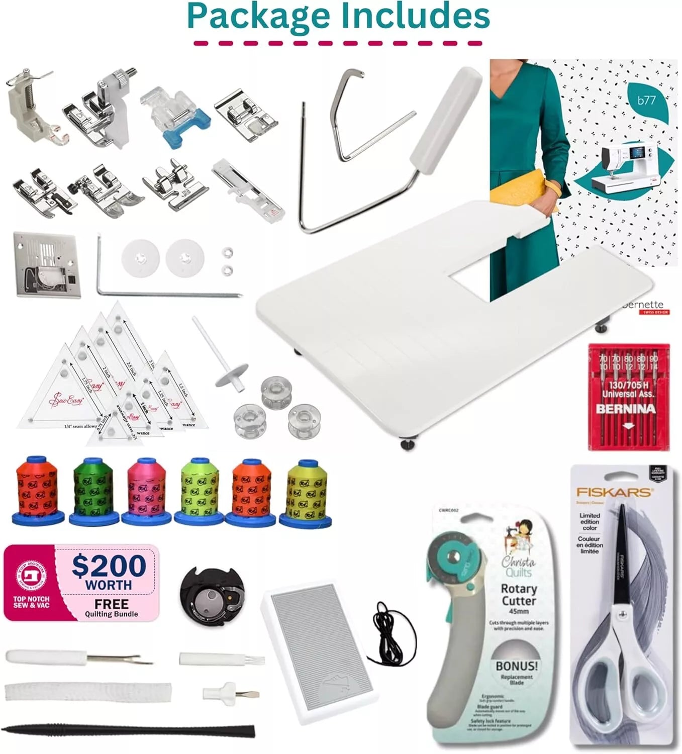 Refurbished Bernette B77 Sewing Machine - Perfect for Beginners and Quilting Enthusiasts
