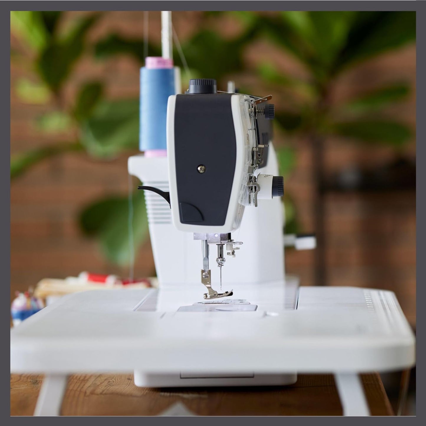 Bernette B08 Straight Stitch Sewing Machine | 1600 Stitches Per Minute | Exclusive Bundle with Quilt Making Kit, Presser Foot Kit, Needles, Bobbins, Extension Table, LED Light, Threader for Quilters