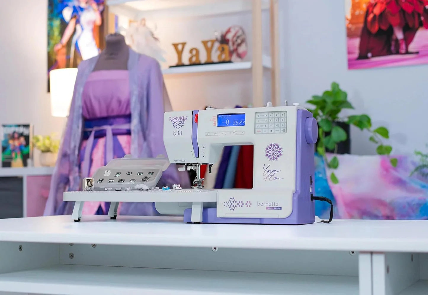 Bernette B38 Yaya Han Special Edition Sewing Machine with Top Stitch Tote Bag
