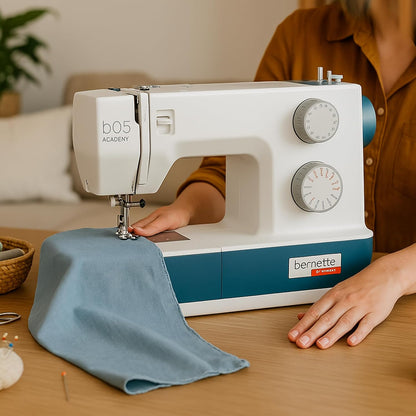 Bernette b05 Academy Sewing Machine + Top Stitch Rolling Tote Bag Bundle