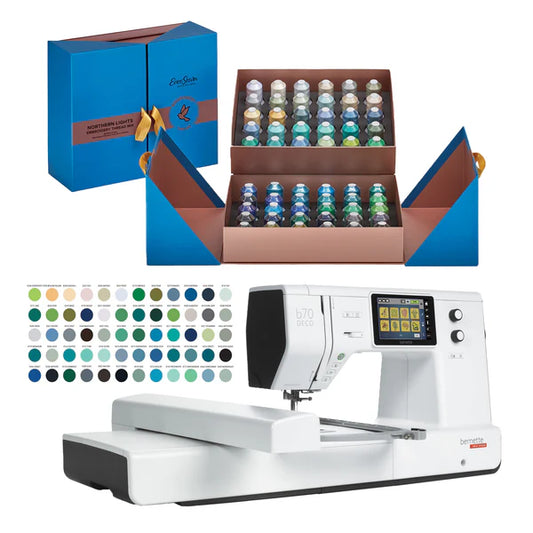 Bernette B70 DECO Affordable Embroidery Machine Thread Bundle