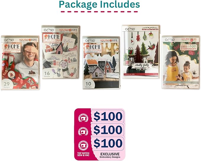 Bernette B79 Sewing and Embroidery Machine - Christmas Design Bundle