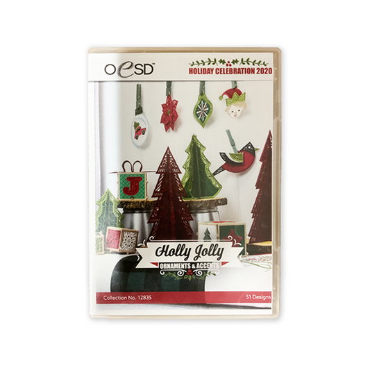 Holly Jolly Ornaments & Accents by OESD #12835 Embroidery Design CD Version