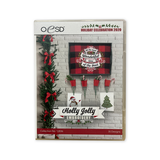 Holly Jolly Embroidery Design by OESD #12836 CD Version