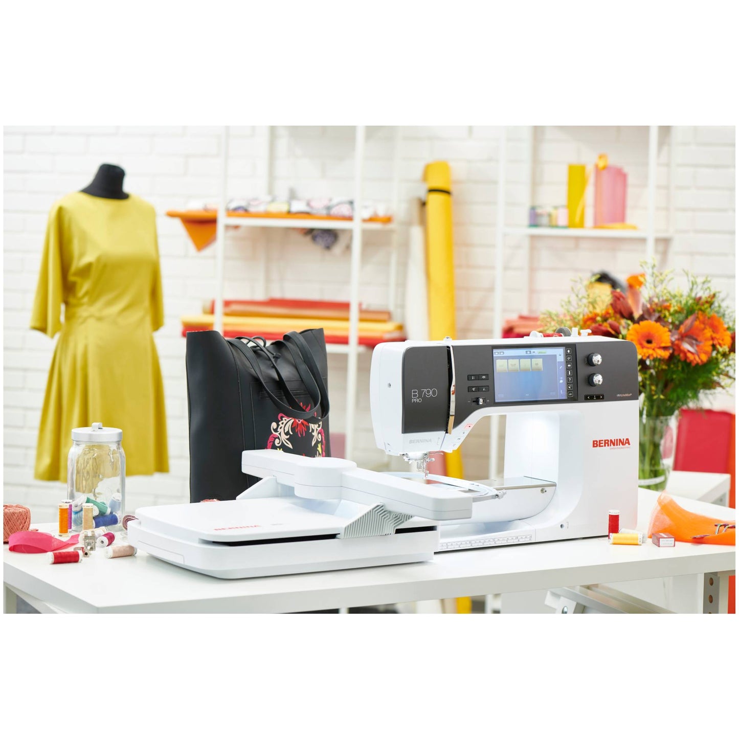 Bernina 790 Pro Sewing, Quilting, & Embroidery Machine with FREE Gift