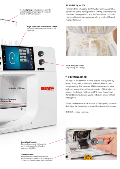 BERNINA 700 sewing and embroidery machine.
