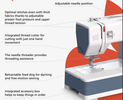 Bernette 05 Academy Sewing Machine features