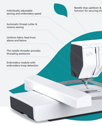 Bernette b70 Deco Embroidery Machine features