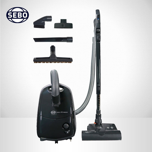 SEBO Airbelt E3 Premium Canister Vacuum Cleaner 91643AM (Graphite)