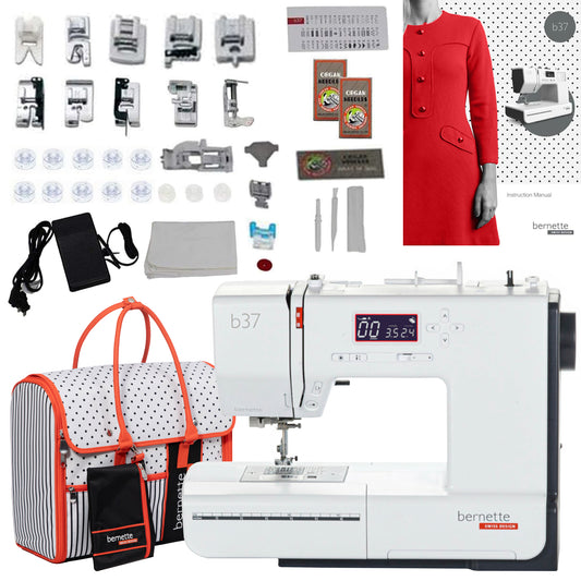 Bernette B37 Computerized Sewing Machine with tote bag bundle