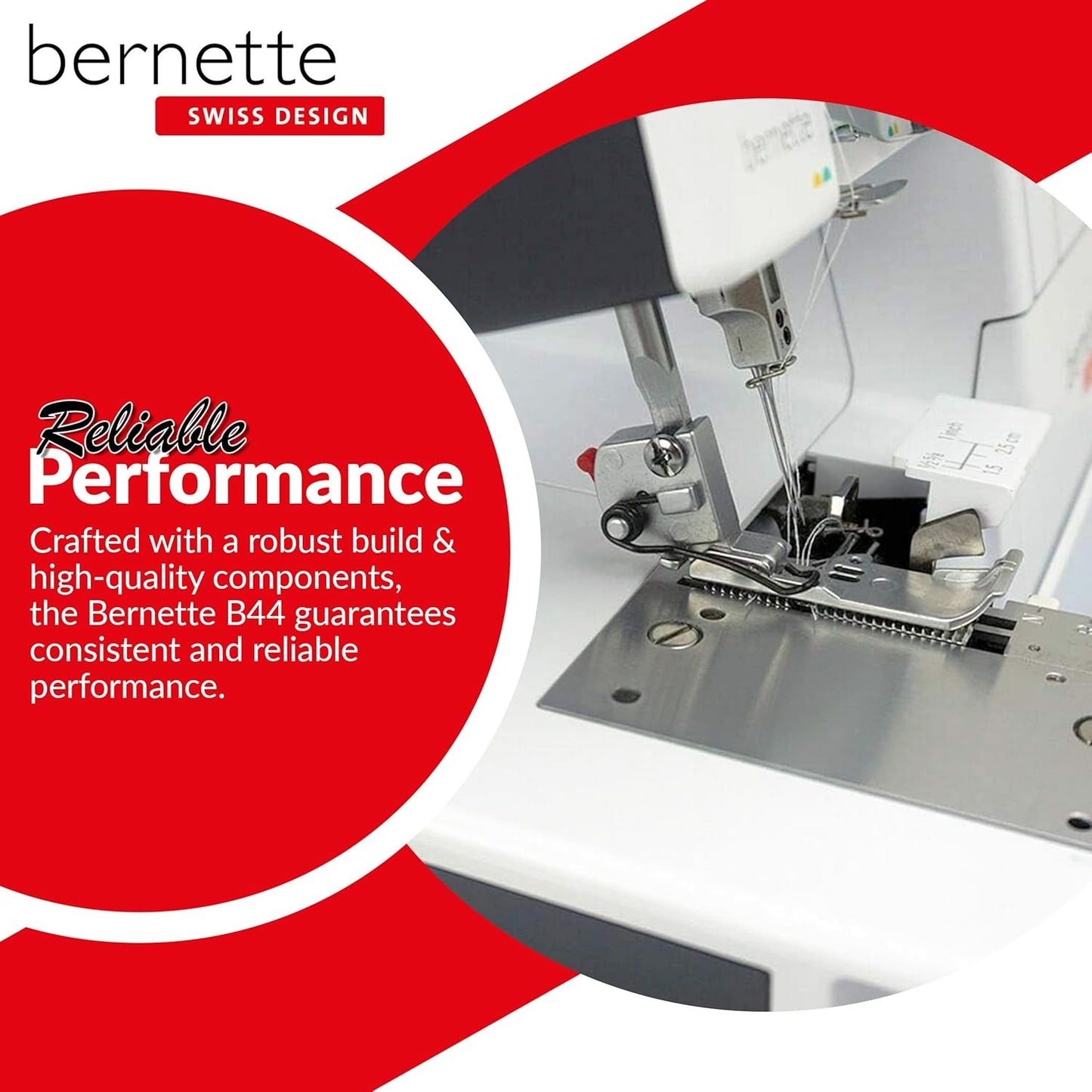 Bernette b44 Funlock Serger Sewing Machine Bundle with Cutting Tools & Thread Set