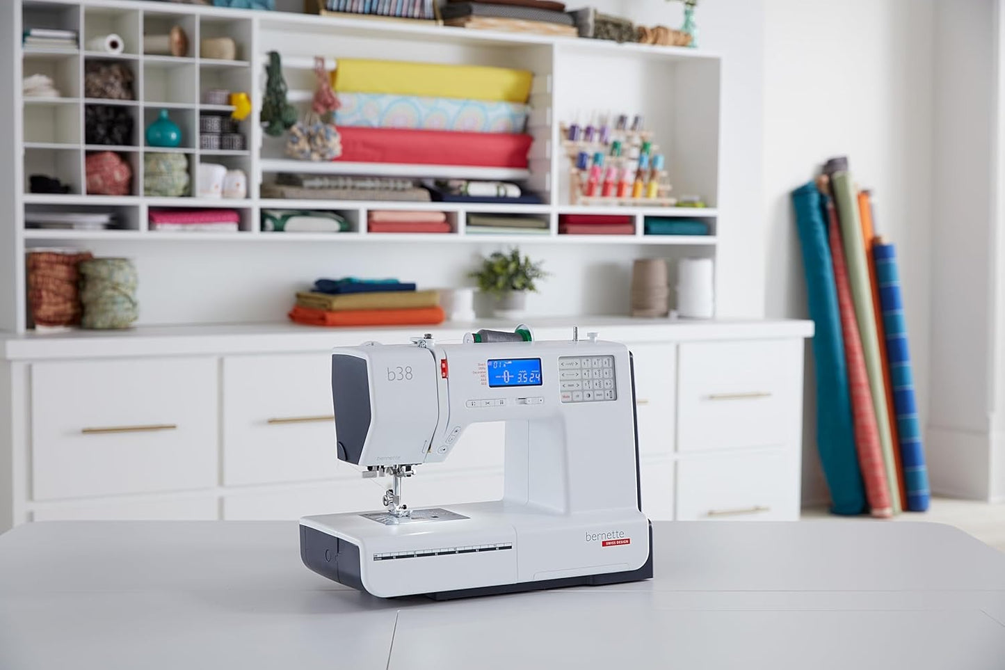 Bernette B38 Computerized Sewing Machine with Cutting Tools & Presser Foot Kit | Advanced Sewing Bundle