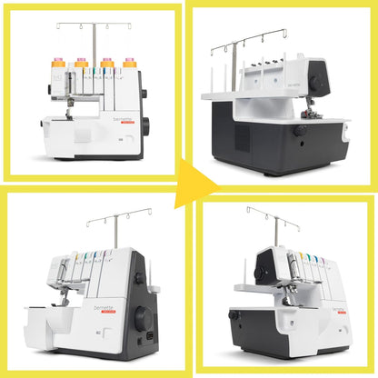 Bernette B42 Funlock Coverstitch Machine Bundle with Cutting Mat, Scissors, Rotary Cutter, and Thread Set