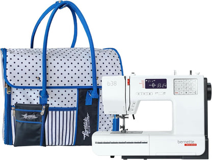 Bernette b38 Sewing & Quilting Bundle with Top Stitch Carry Tote Bag