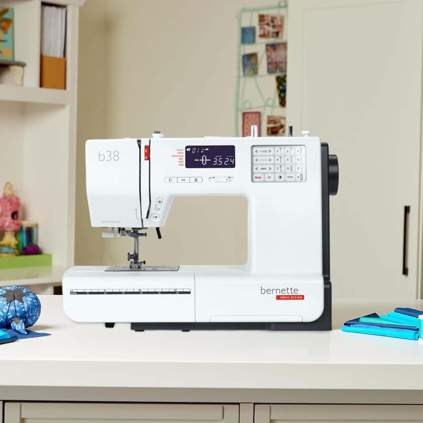 Bernette b38 Sewing & Quilting Bundle with Top Stitch Carry Tote Bag