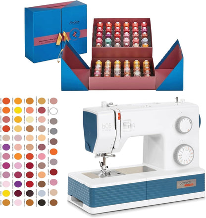 Bernette b05 Academy Sewing Machine with EverSewn 60-Pc Sunset Thread Bundle