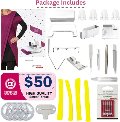 Bernette b64 AIRLOCK Overlocker Serger Bundle