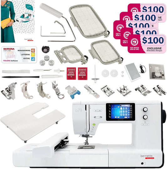 Bernette b79 Sewing and Embroidery Machine Bundle