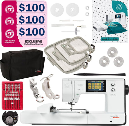 Bernette b70 DECO Embroidery Machine Bundle