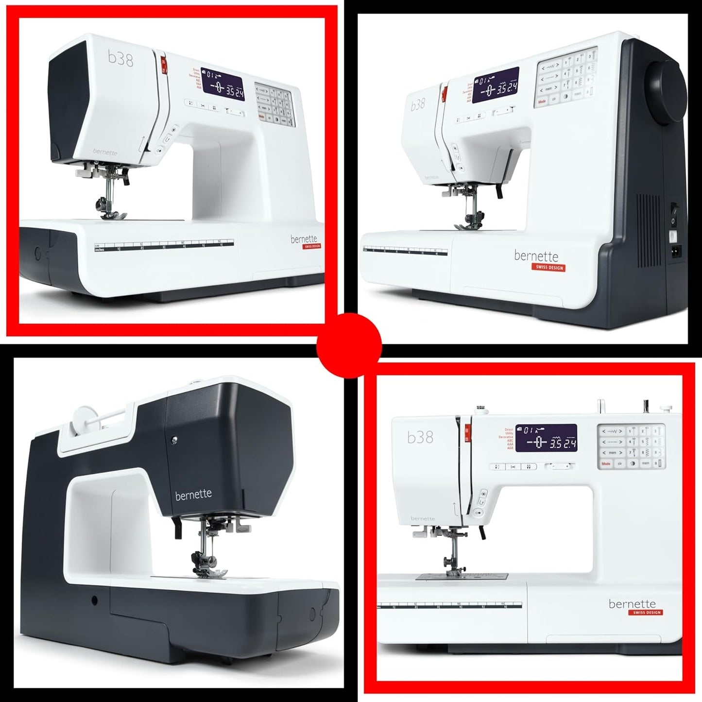 Bernette B38 Computerized Sewing Machine with Sunset Thread Collection