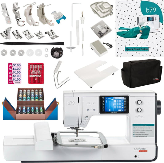 Bernette B79 Sewing & Embroidery Machine Deluxe Bundle with Northern Lights Thread Set