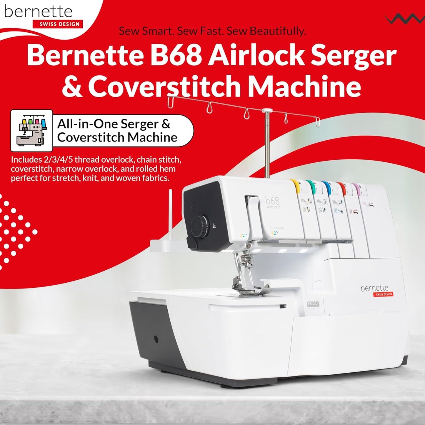 Bernette b68 AIRLOCK Combo Serger Bundle