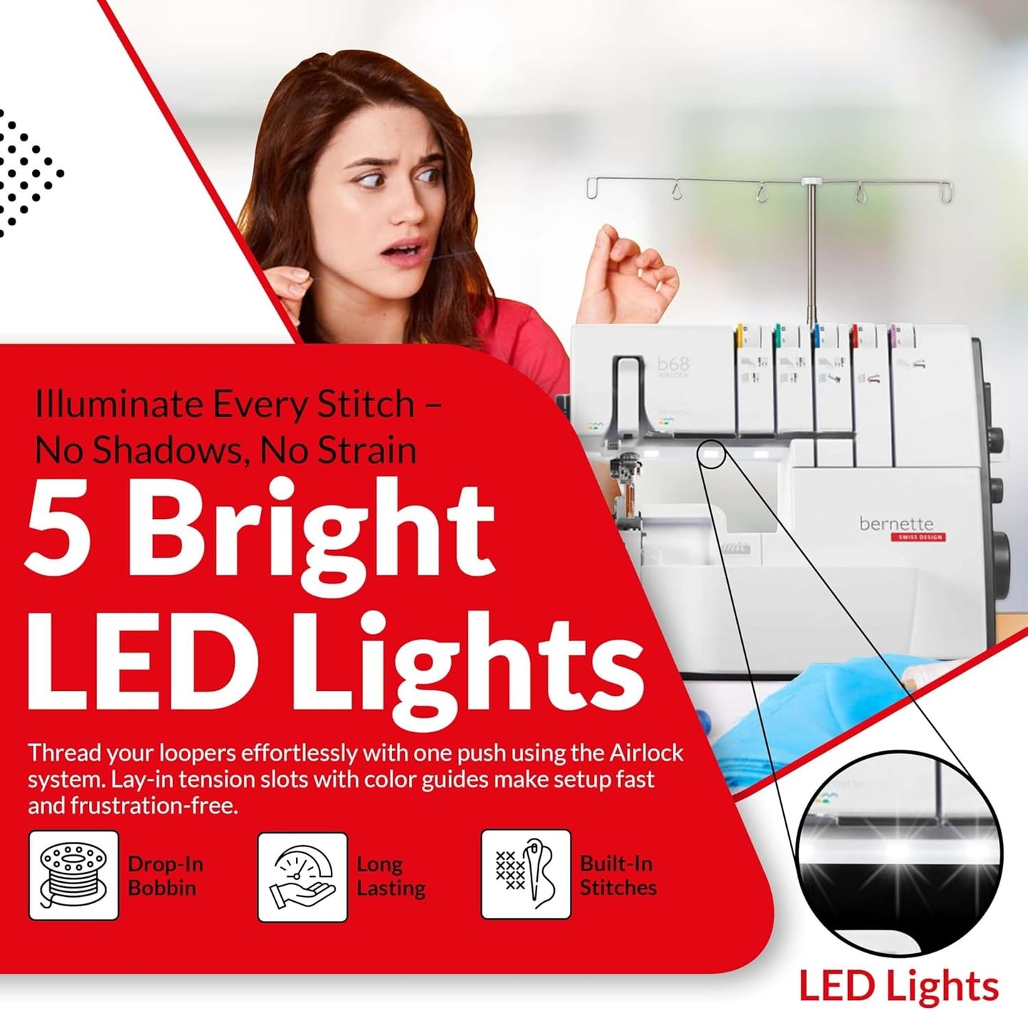 Bernette b68 AIRLOCK Combo Serger Bundle