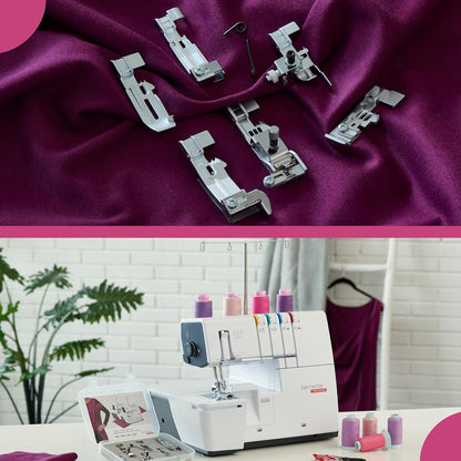 Bernette b64 Airlock Serger Bundle with Air Threading, Cutting Tools & Threads