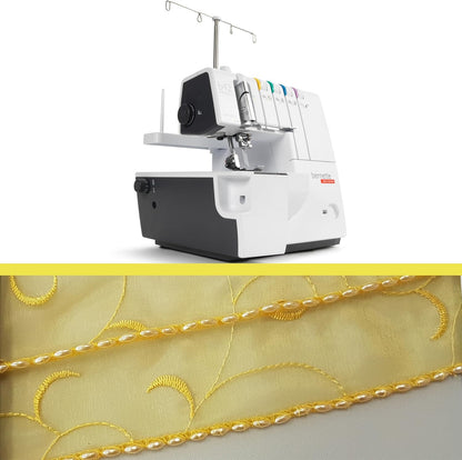 Bernette B42 Funlock Coverstitch Machine Bundle with Cutting Mat, Scissors, Rotary Cutter, and Thread Set